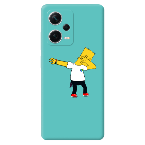 Xiaomi Poco X5 Simpsons2 Turquoise Colored Silicone TPU Θήκη