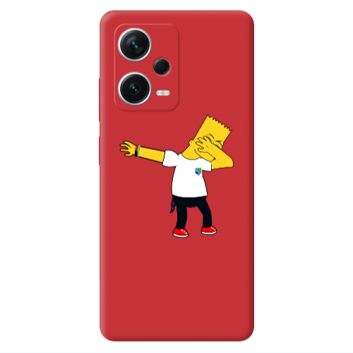 Xiaomi Poco X5 Simpsons2 Red Colored Silicone TPU Θήκη