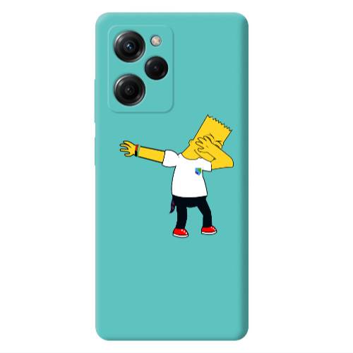 Xiaomi Poco X5 Pro Simpsons2 Turquoise Colored Silicone TPU Θήκη