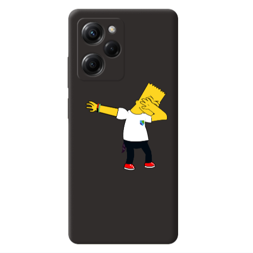 Xiaomi Poco X5 Pro Simpsons2 Black Colored Silicone TPU Θήκη