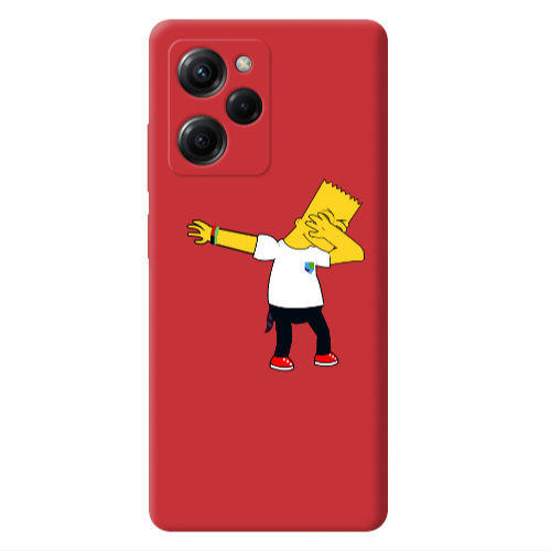 Xiaomi Poco X5 Pro Simpsons2 Red Colored Silicone TPU Θήκη
