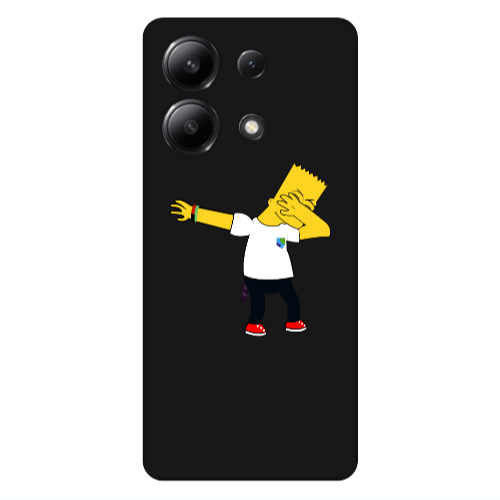 Xiaomi Redmi Note 13 4G Simpsons2 Black Colored Silicone TPU Θήκη