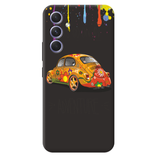 Samsung A56 Adventure Black Colored Silicone TPU Θήκη