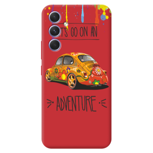 Samsung A56 Adventure Red Colored Silicone TPU Θήκη
