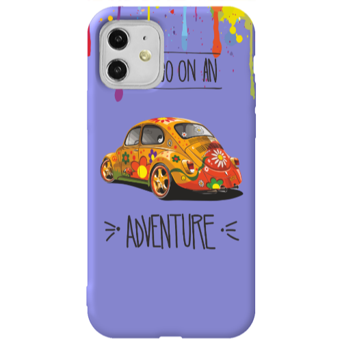 Apple iPhone 11  Adventure Purple Colored Silicone TPU Θήκη