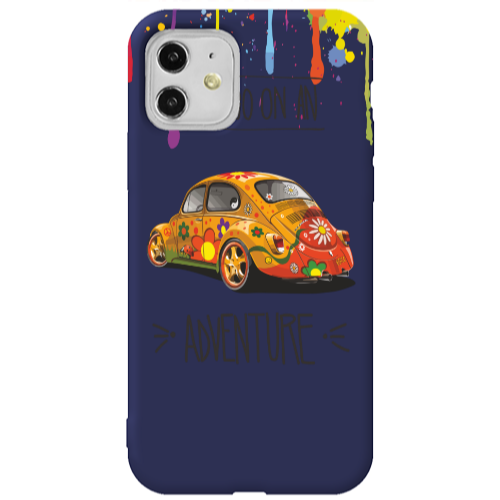 Apple iPhone 11  Adventure Dark blue Colored Silicone TPU Θήκη