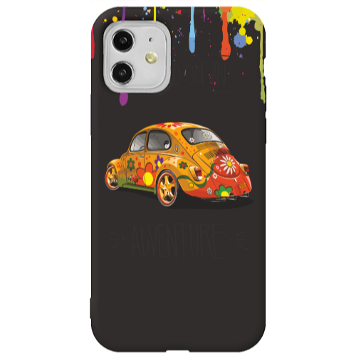 Apple iPhone 11  Adventure Black Colored Silicone TPU Θήκη
