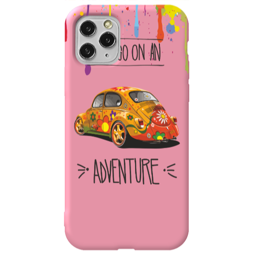 Apple iPhone 11 Pro Adventure Pink Colored Silicone TPU Θήκη