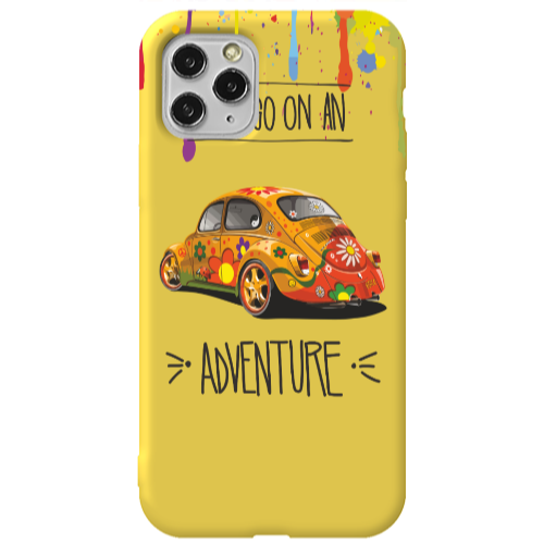 Apple iPhone 11 Pro Adventure Yellow Colored Silicone TPU Θήκη