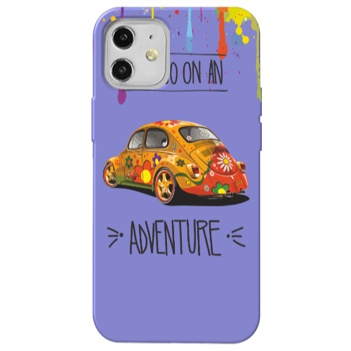 Apple iPhone 12 Adventure Purple Colored Silicone TPU Θήκη