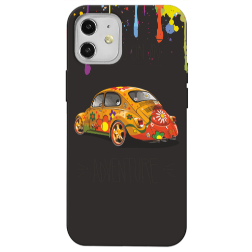 Apple iPhone 12 Adventure Black Colored Silicone TPU Θήκη