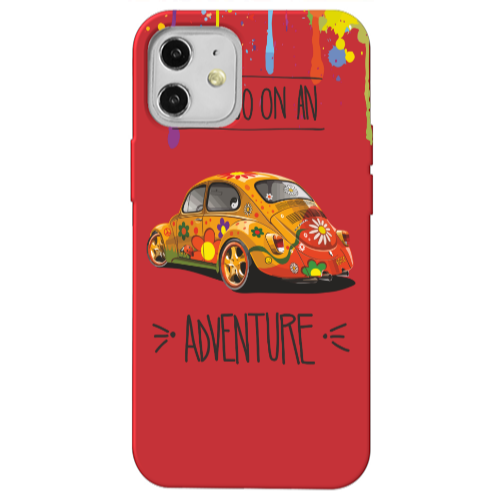 Apple iPhone 12 Adventure Red Colored Silicone TPU Θήκη