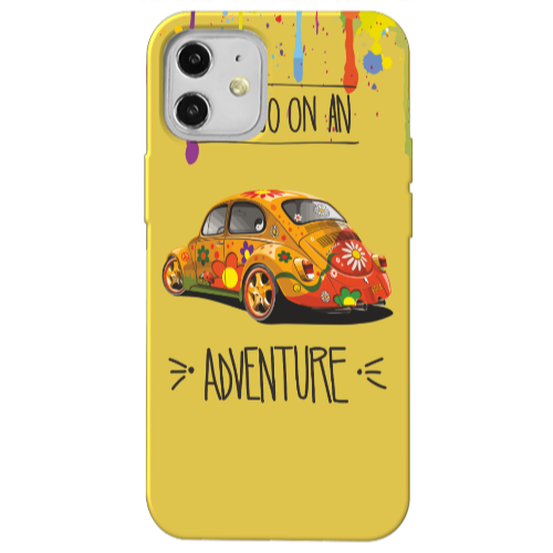 Apple iPhone 12 Adventure Yellow Colored Silicone TPU Θήκη