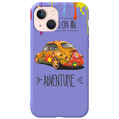 Apple iPhone 13 Adventure Purple Colored Silicone TPU Θήκη