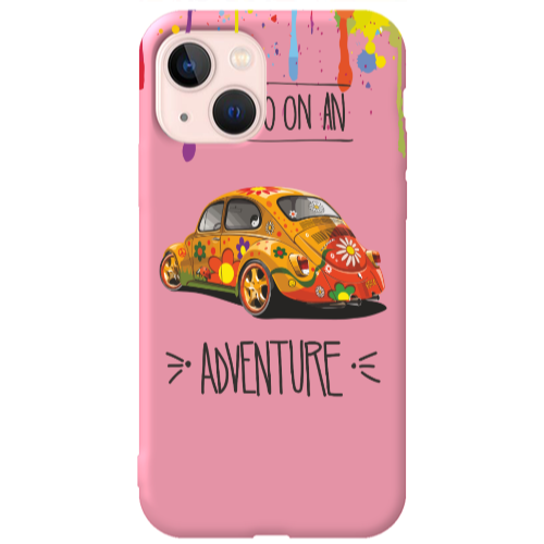 Apple iPhone 13 Adventure Pink Colored Silicone TPU Θήκη