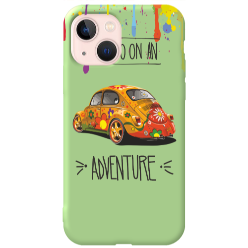 Apple iPhone 13 Adventure Light Green Colored Silicone TPU Θήκη
