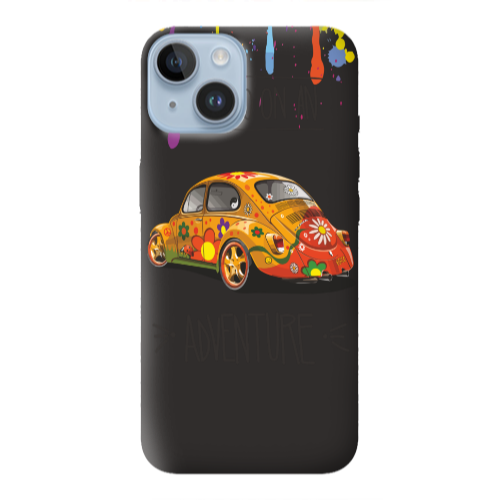 Apple iPhone 14  Adventure Black Colored Silicone TPU Θήκη