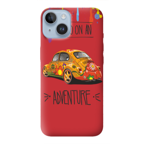 Apple iPhone 14 Plus Adventure Red Colored Silicone TPU Θήκη
