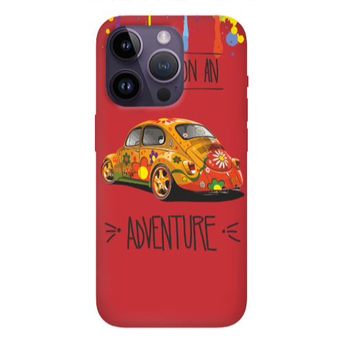 Apple iPhone 14 Pro Max Adventure Red Colored Silicone TPU Θήκη