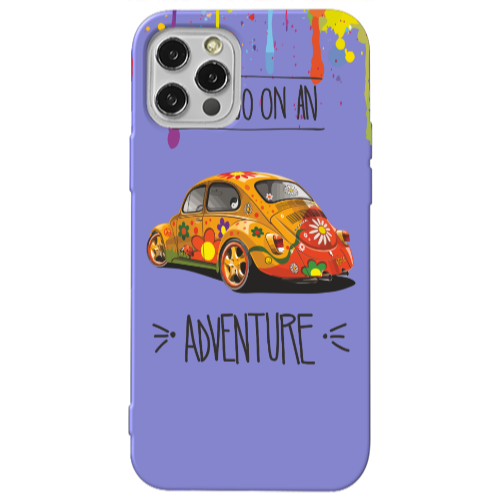 Apple iPhone 12 Pro Adventure Purple Colored Silicone TPU Θήκη