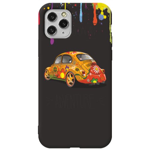 Apple iPhone 11 Pro Max Adventure Black Colored Silicone TPU Θήκη