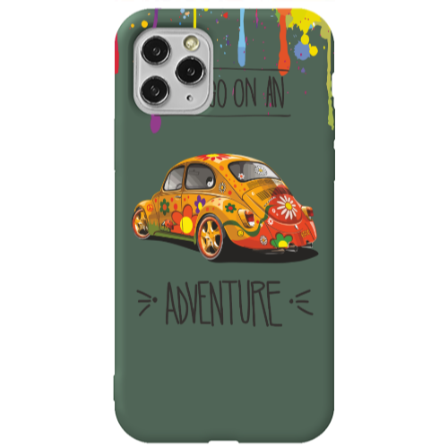 Apple iPhone 11 Pro Max Adventure Dark Green Colored Silicone TPU Θήκη