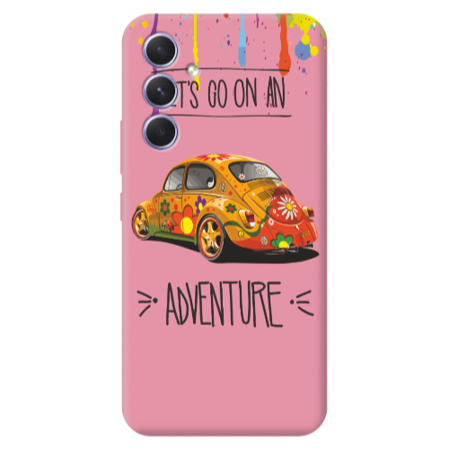 Samsung A54 Adventure Pink Colored Silicone TPU Θήκη