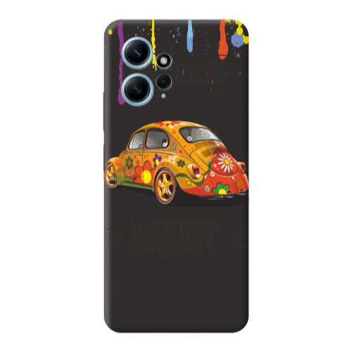 Xiaomi Redmi Note 12 4G Adventure Black Colored Silicone TPU Θήκη