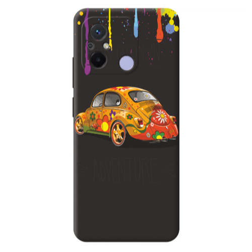 Xiaomi Redmi 12C Adventure Black Colored Silicone TPU Θήκη