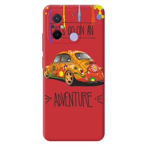 Xiaomi Redmi 12C Adventure Red Colored Silicone TPU Θήκη