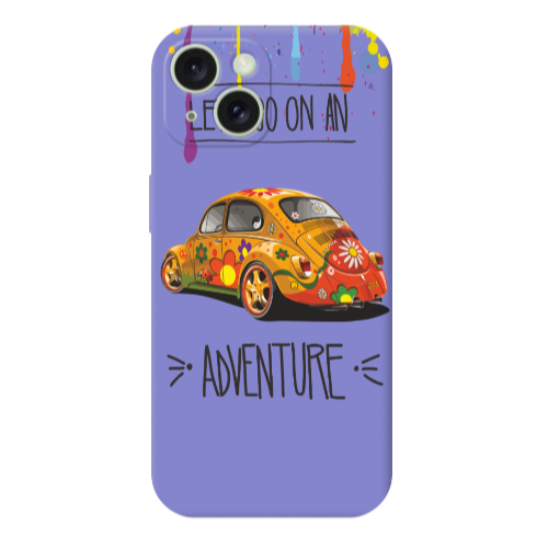 Apple iPhone 15 Plus Adventure Purple Colored Silicone TPU Θήκη