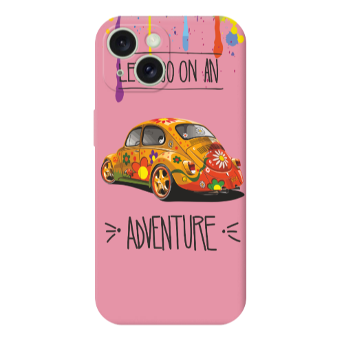 Apple iPhone 15 Plus Adventure Pink Colored Silicone TPU Θήκη