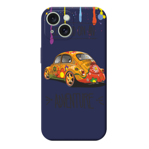 Apple iPhone 15 Plus Adventure Dark blue Colored Silicone TPU Θήκη