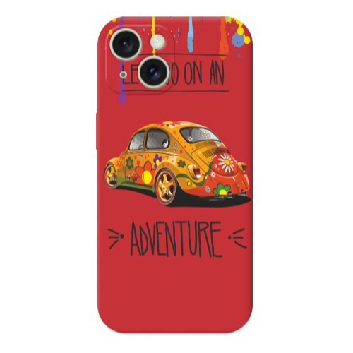 Apple iPhone 15 Plus Adventure Red Colored Silicone TPU Θήκη