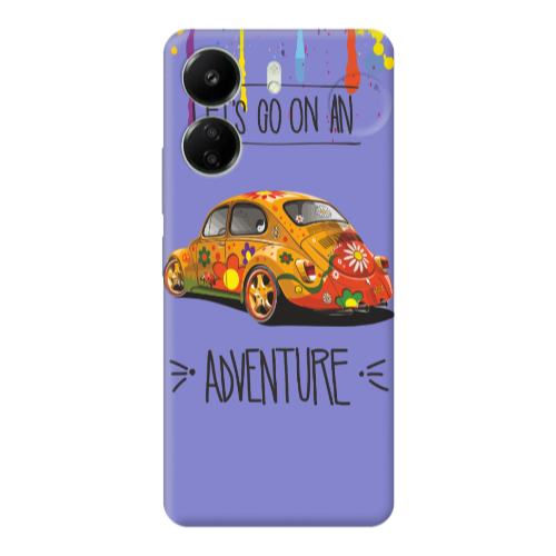 Xiaomi Redmi 13C Adventure Purple Colored Silicone TPU Θήκη