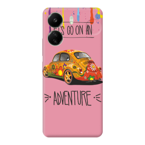 Xiaomi Redmi 13C Adventure Pink Colored Silicone TPU Θήκη