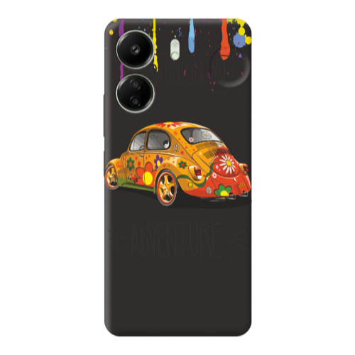 Xiaomi Redmi 13C Adventure Black Colored Silicone TPU Θήκη