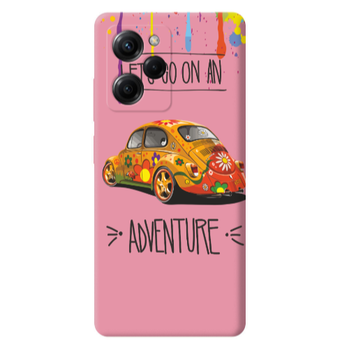 Xiaomi Poco X5 Pro Adventure Pink Colored Silicone TPU Θήκη