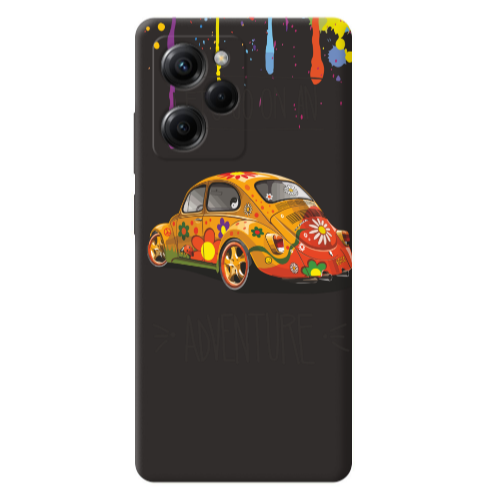 Xiaomi Poco X5 Pro Adventure Black Colored Silicone TPU Θήκη