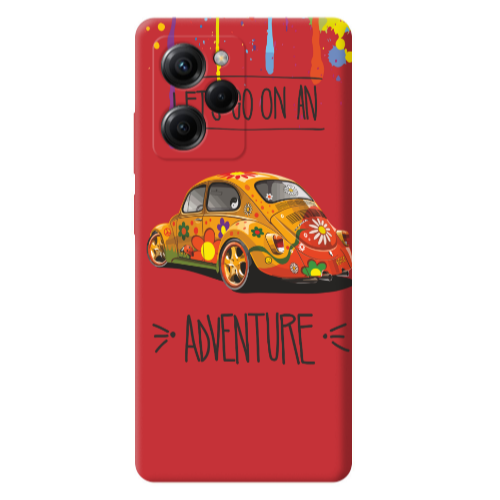 Xiaomi Poco X5 Pro Adventure Red Colored Silicone TPU Θήκη