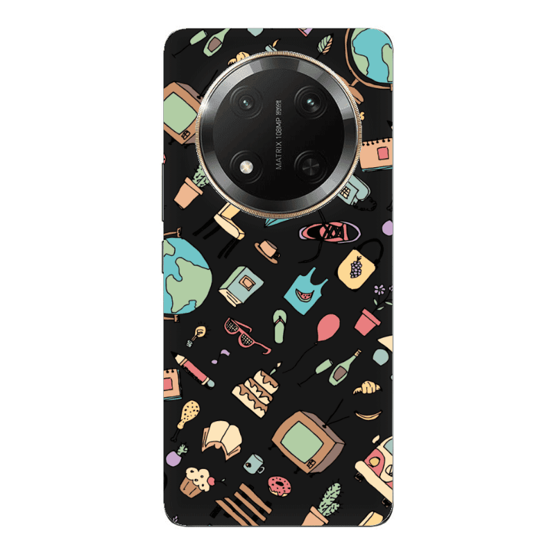 Honor Magic 7 Lite Best buds Black Colored Silicone TPU Θήκη