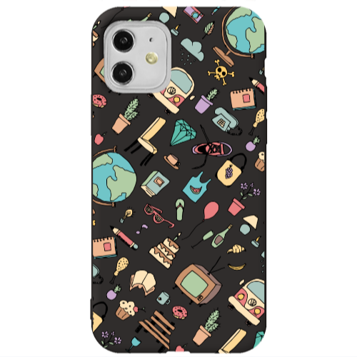 Apple iPhone 11  Best buds Black Colored Silicone TPU Θήκη