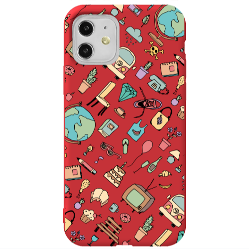 Apple iPhone 11  Best buds Red Colored Silicone TPU Θήκη