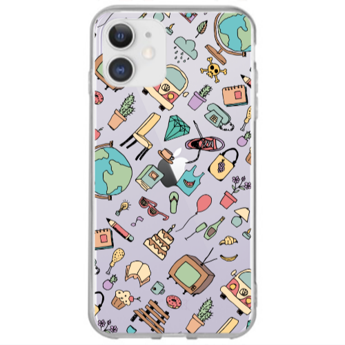 Apple iPhone 12 Best buds Transparent Silicone TPU Θήκη