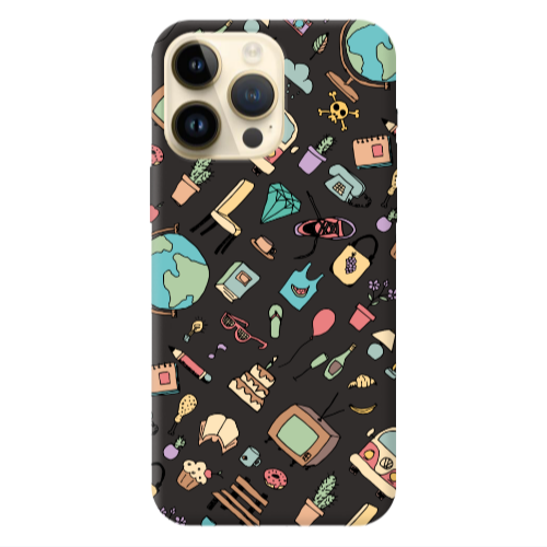 Apple iPhone 13 Pro Max Best buds Black Colored Silicone TPU Θήκη
