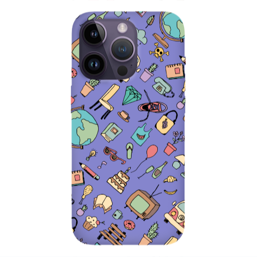 Apple iPhone 14 Pro  Best buds Purple Colored Silicone TPU Θήκη