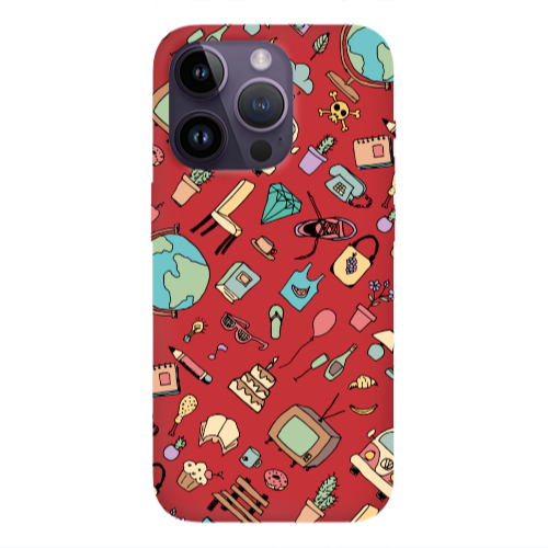 Apple iPhone 14 Pro  Best buds Red Colored Silicone TPU Θήκη