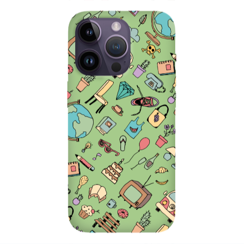 Apple iPhone 14 Pro Max Best buds Light Green Colored Silicone TPU Θήκη