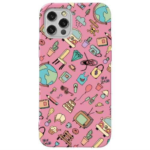 Apple iPhone 13 Pro Best buds Pink Colored Silicone TPU Θήκη