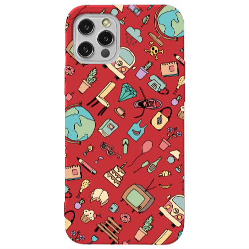 Apple iPhone 13 Pro Best buds Red Colored Silicone TPU Θήκη